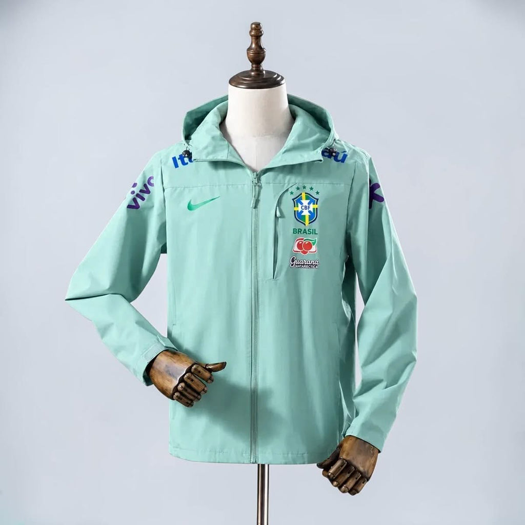 Veste Brésil Menthe, coupe-vent Brasil à capuche | Maison Tribune