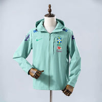Veste Brésil Menthe, coupe-vent Brasil à capuche | Maison Tribune